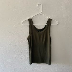 Wild Fable From Target Green Sleeveless Crop Top